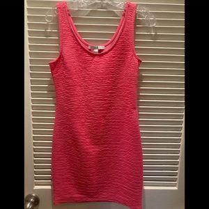 FOREVER 21 tank dress textured pink sz M
